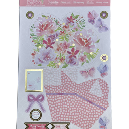 Decorative paper pack with floral and butterfly designs on a white background