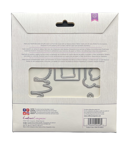 Craftech Companion metal die set packaging with clear window