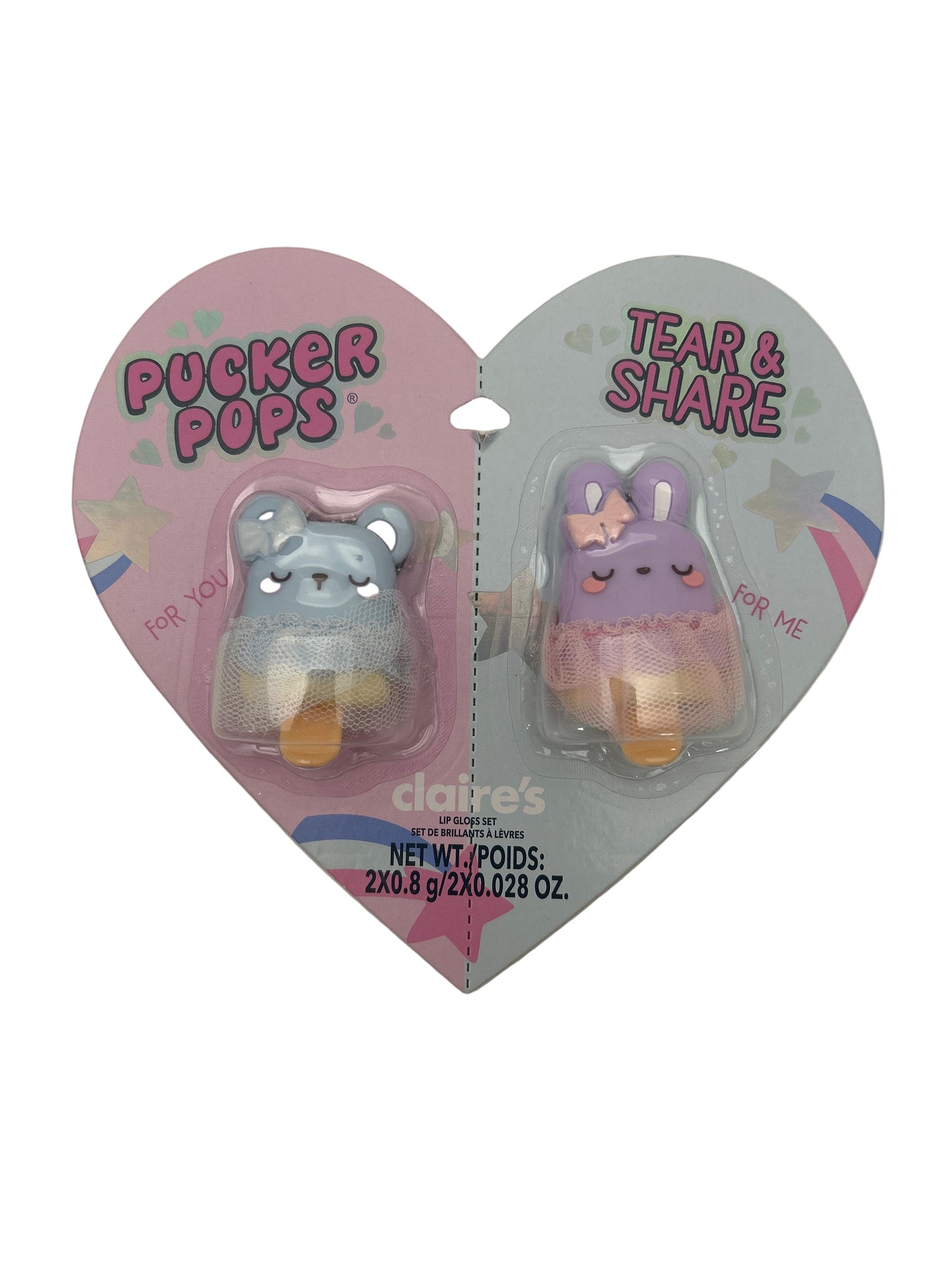 Two Pucker Pops in packaging on a light background