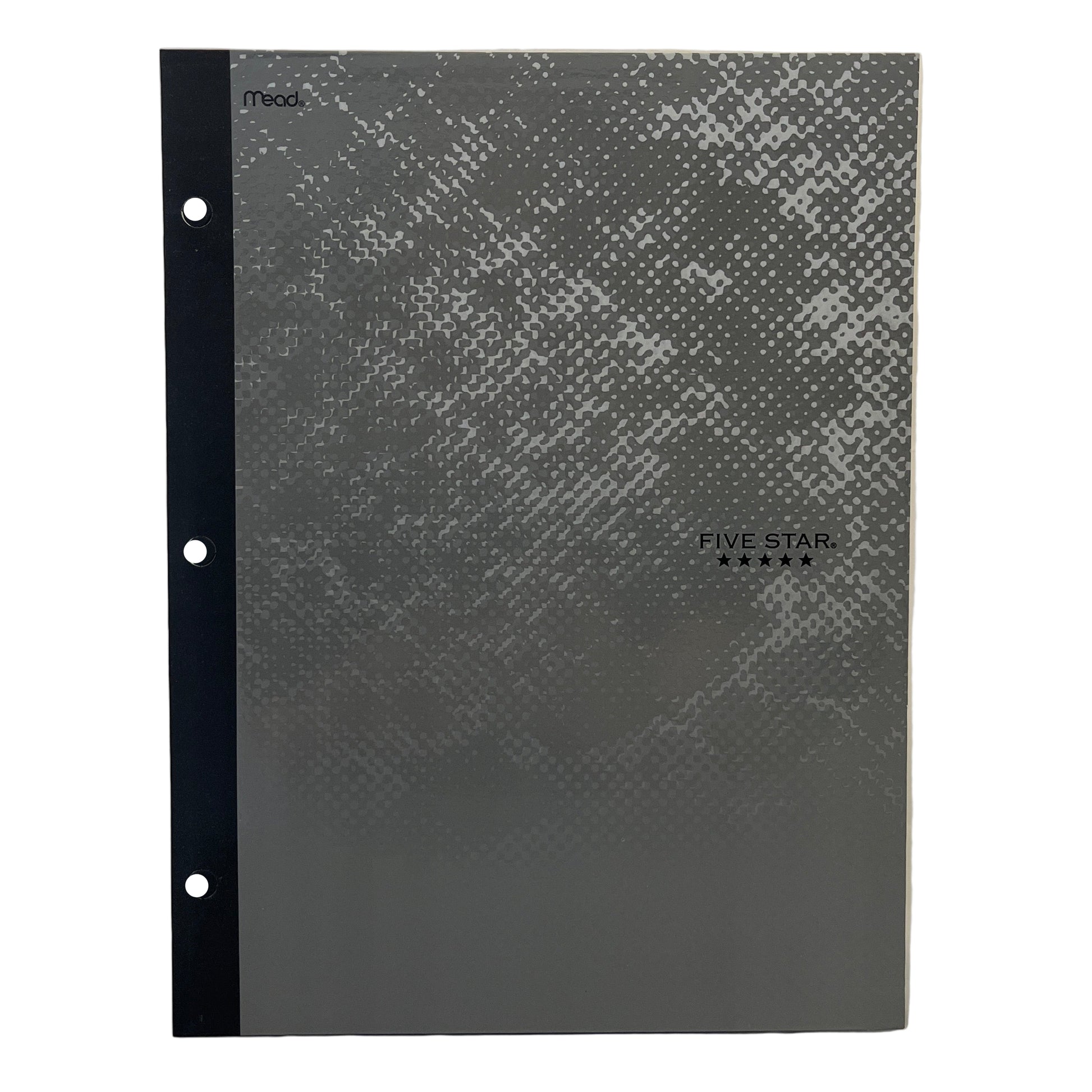 Rectangular black object with textured surface on a white background