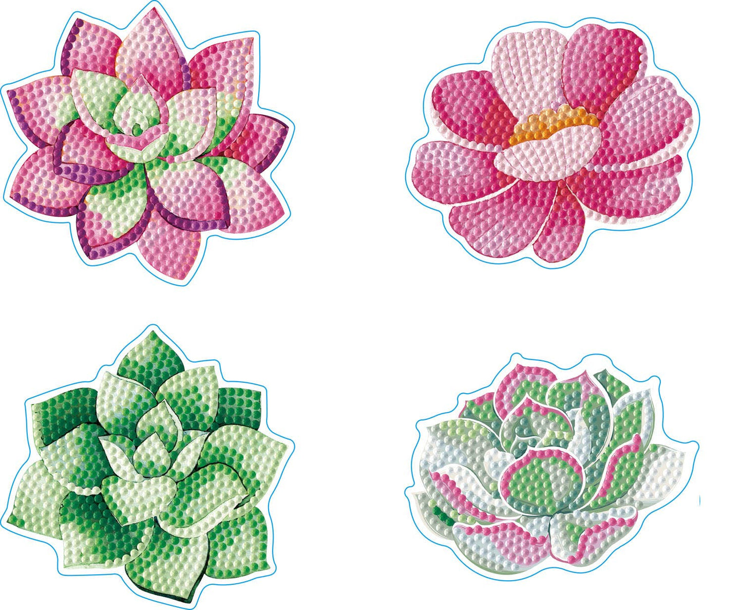 Succulents Coasters - Diamond Dotz Art Kit - Makes 4