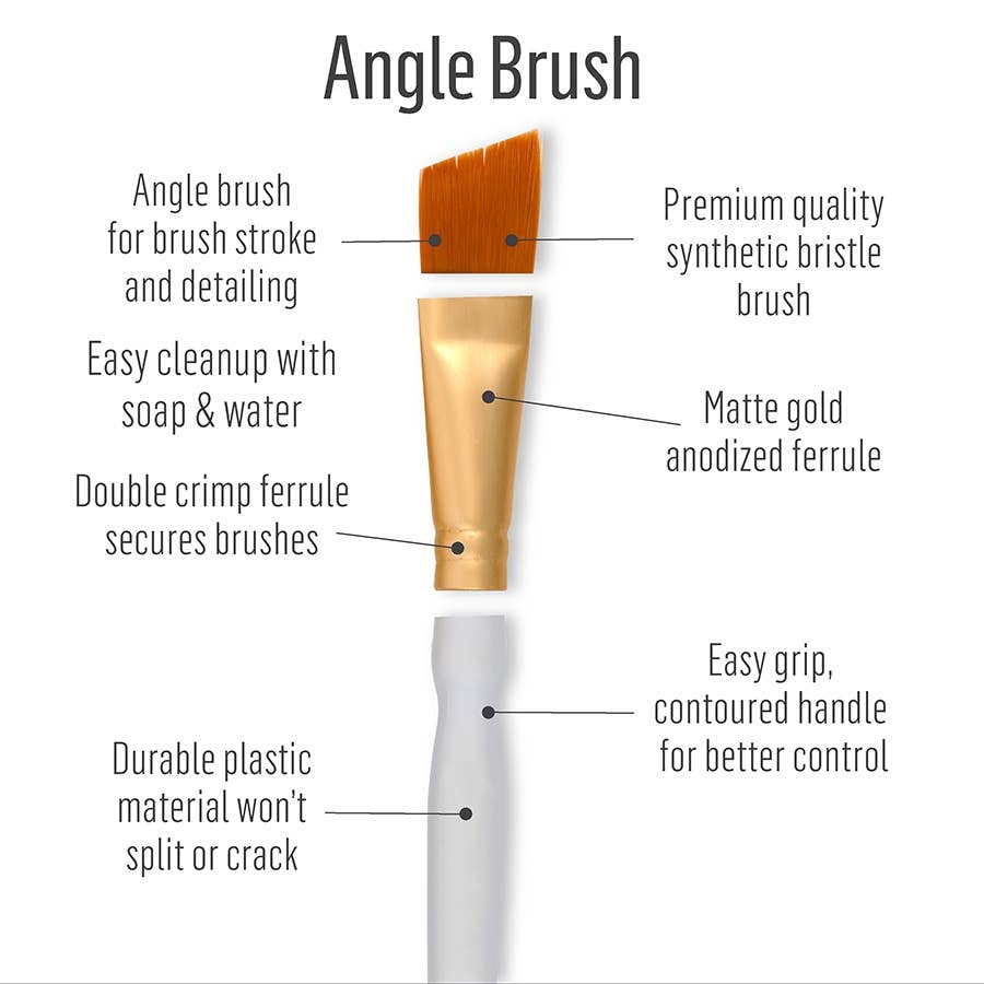 Folkart ® Angle Brush Set, 5-Piece