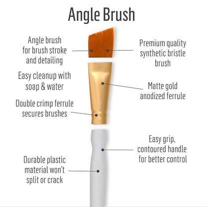 Folkart ® Angle Brush Set, 5-Piece