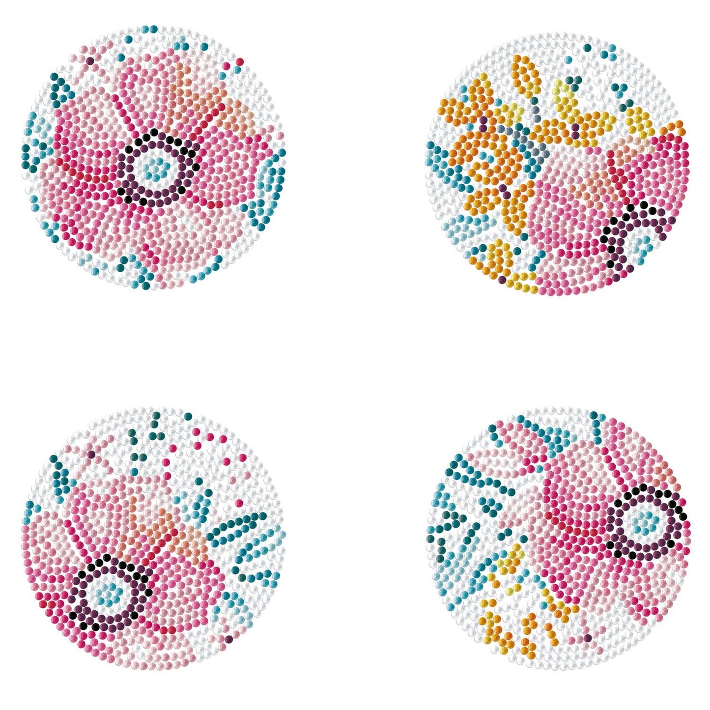 Modern Florals Coasters - Diamond Dotz Art Kit - Makes 4