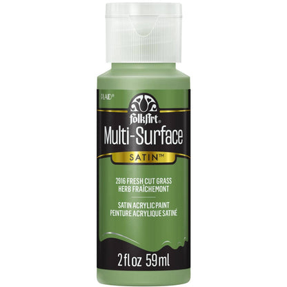 FolkArt Multi-Surface Satin Acrylic Paint 2 oz - 2916 Fresh Cut Grass