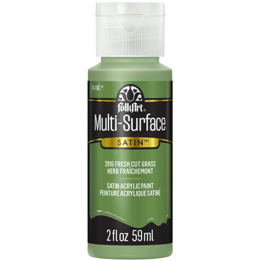 FolkArt Multi-Surface Satin Acrylic Paint 2 oz - 2916 Fresh Cut Grass