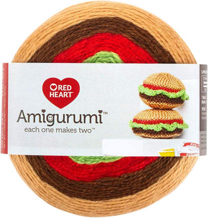 Hamburger Amigurumi Yarn & Pattern - Red Heart