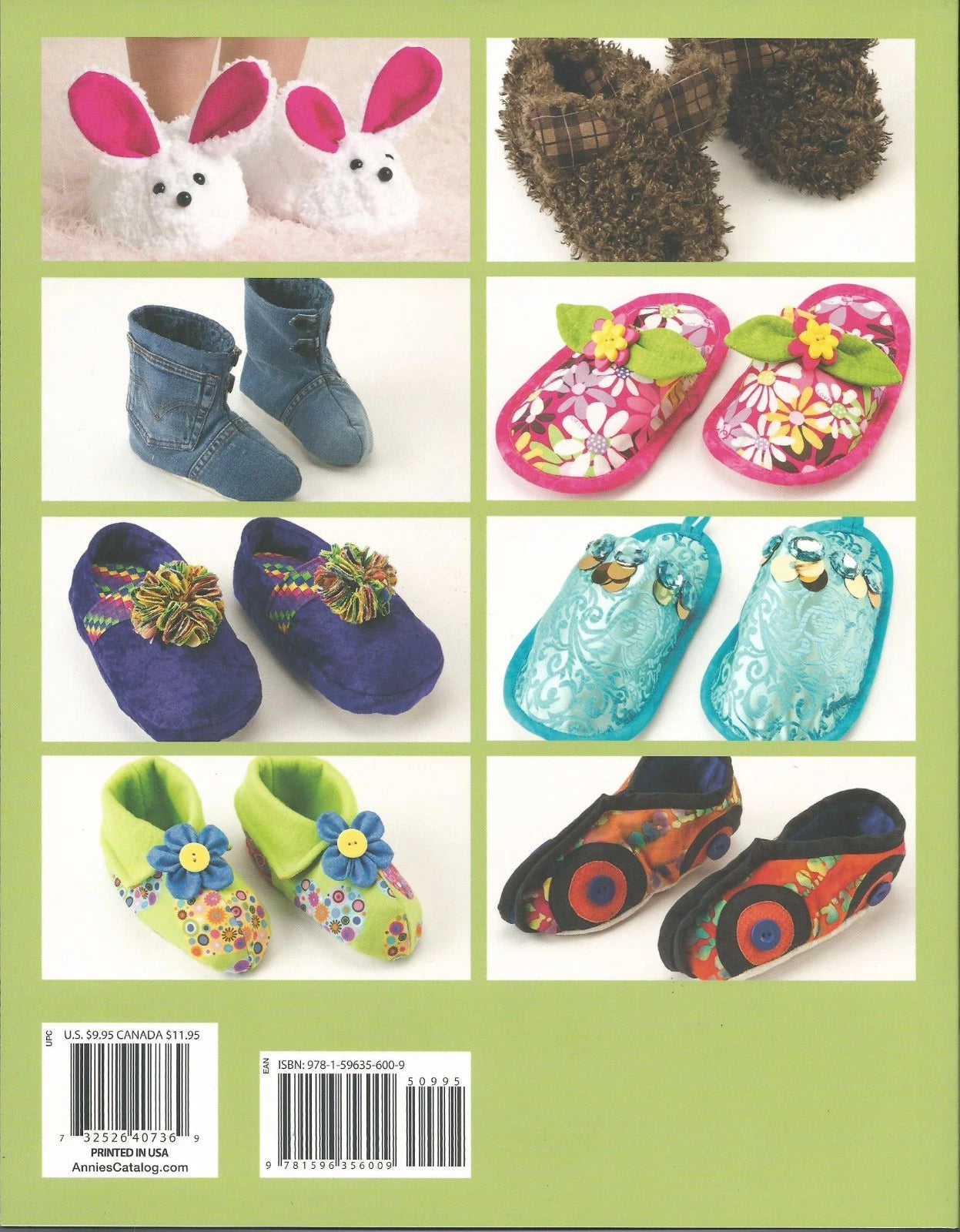 Collection of colorful children's shoes on a green background