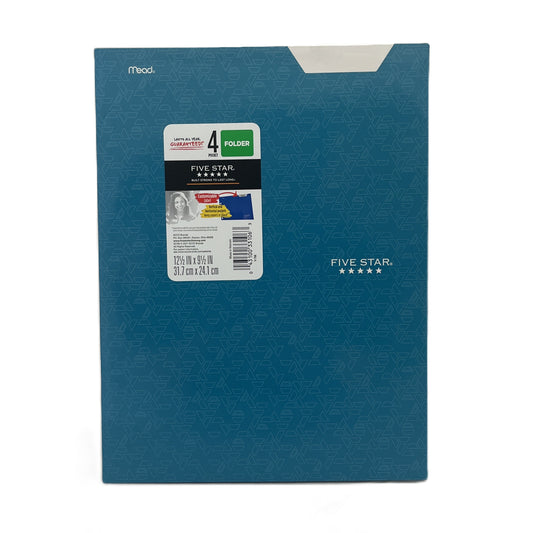 Blue folder with Five Star branding on a white background
