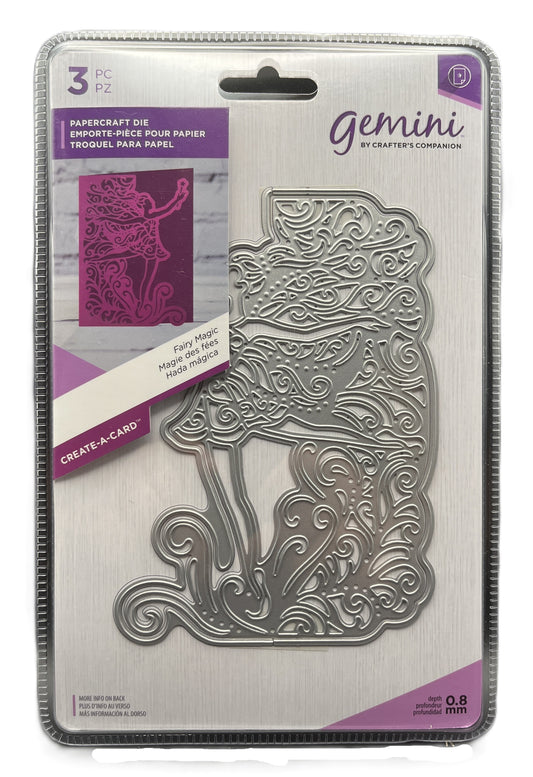 Metal die cut in packaging with Gemini branding