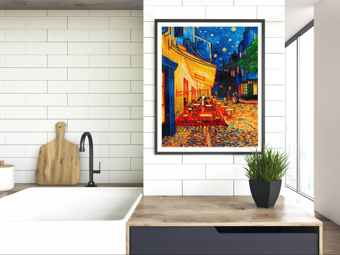 Café at Night - Diamond Dotz Art Kit (Van Gogh) - 16” x 20”