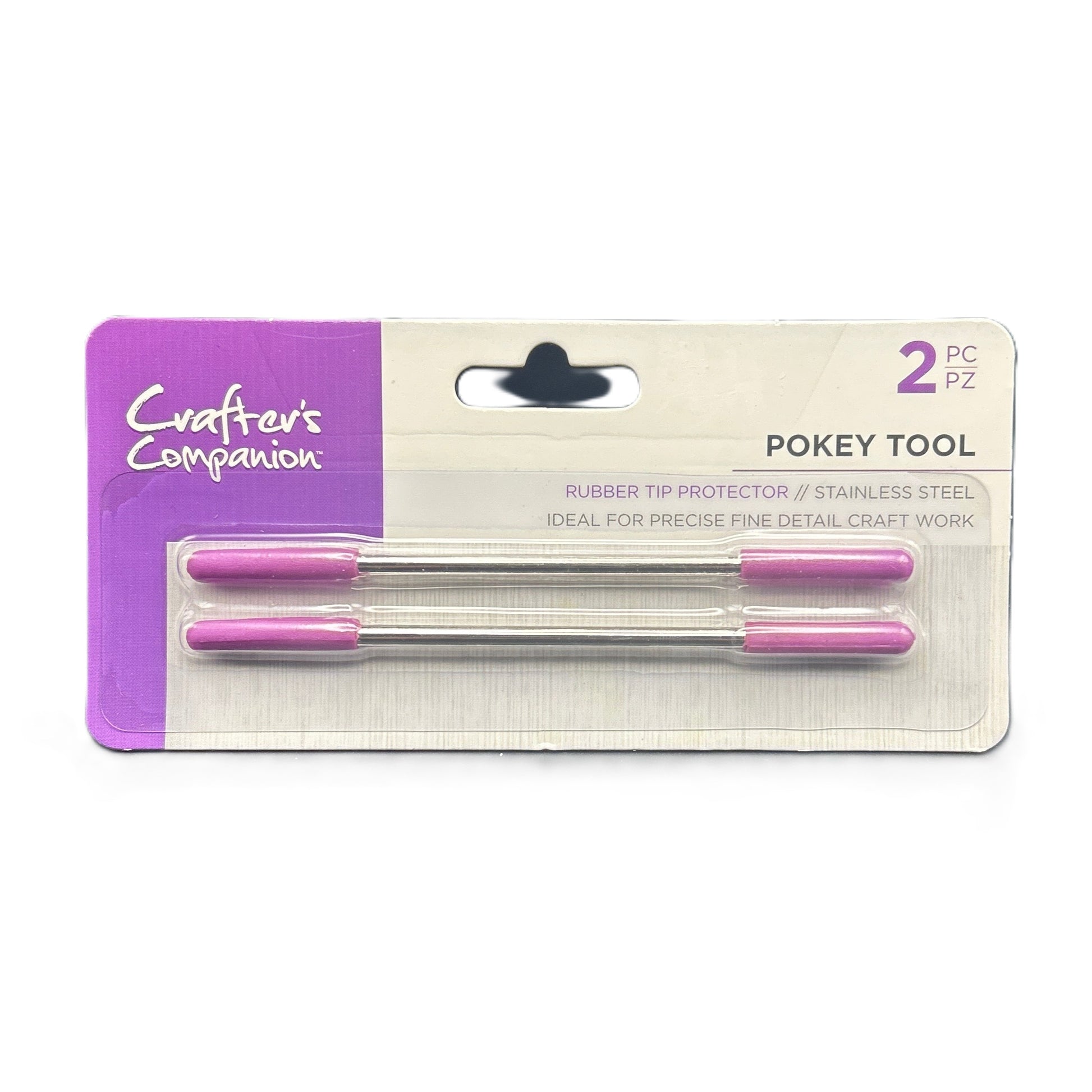 Crafters Companion 2 piece stainless steel with rubber tip protector ideal for precise fine detailed craft work.