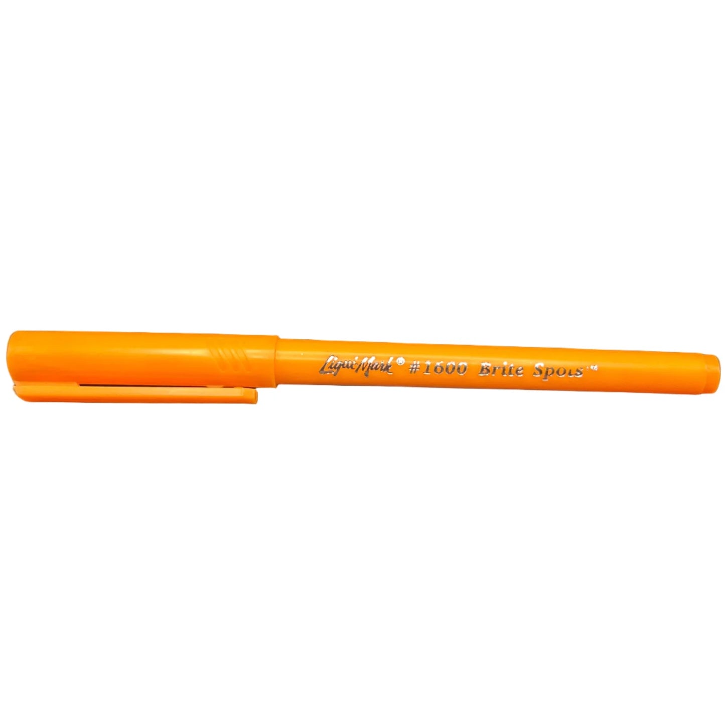 Orange marker pen on a white background