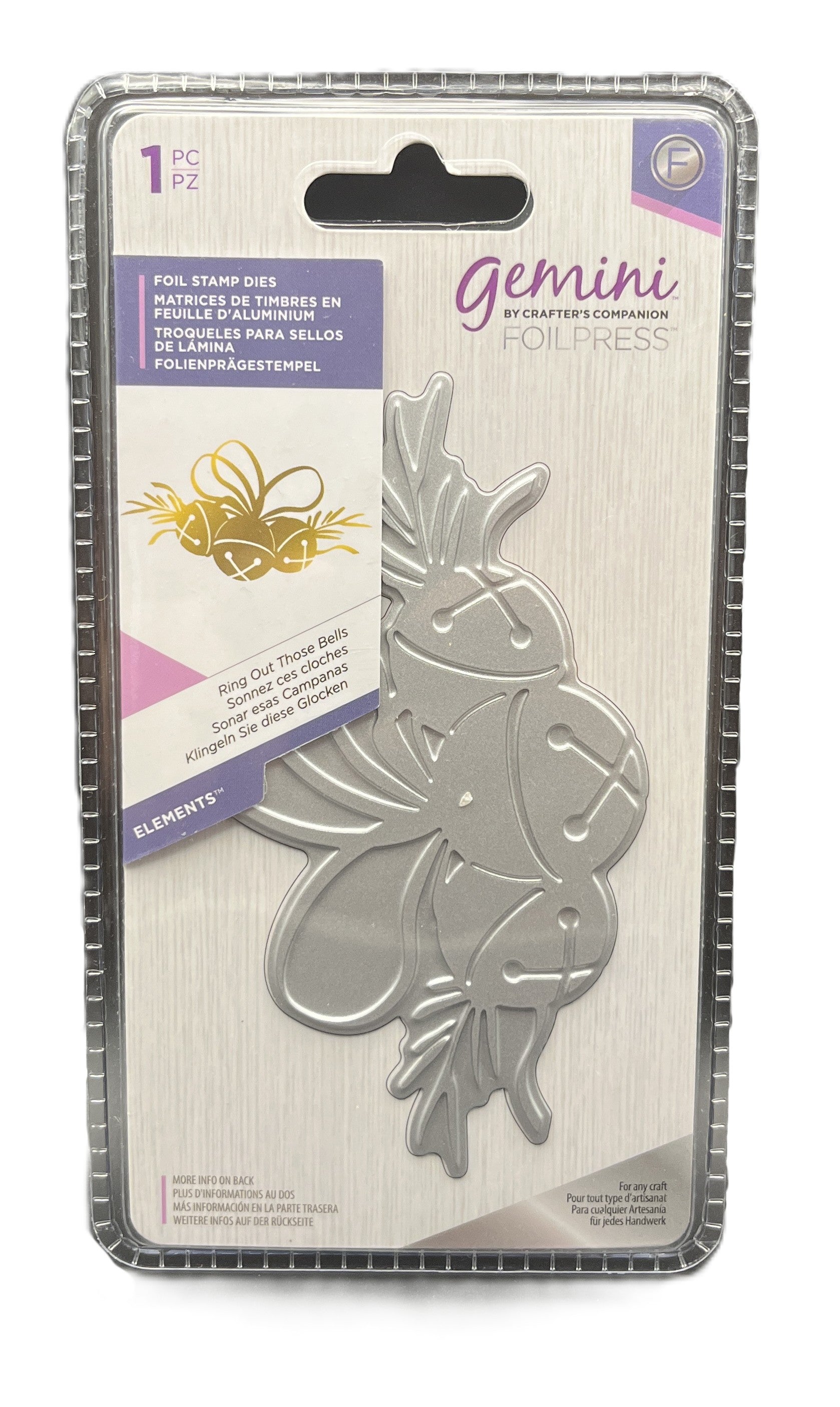Metallic pineapple-shaped die set in packaging with 'Gemini' branding.