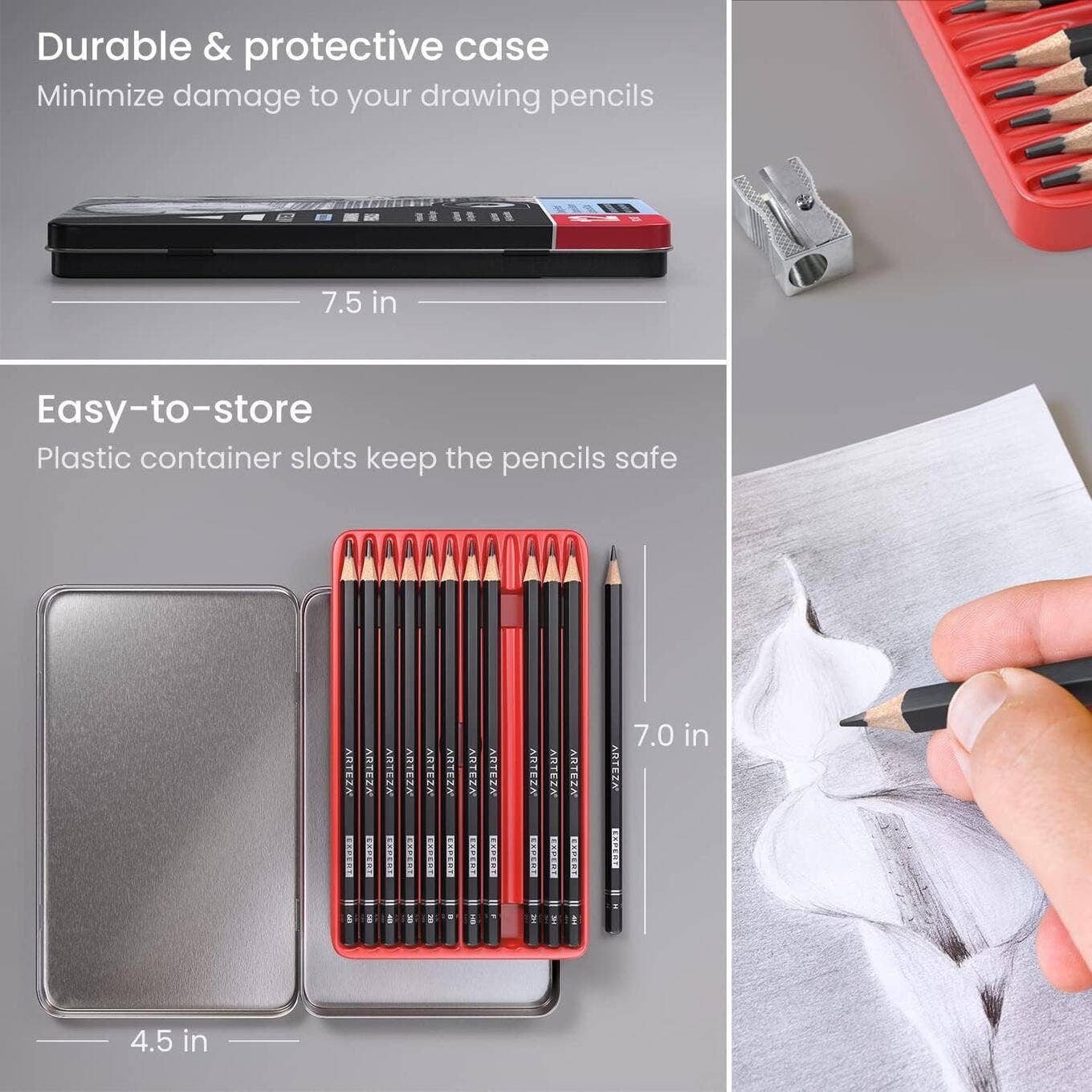 Arteza® Pro Series Drawing Pencils Set, 12 pc.