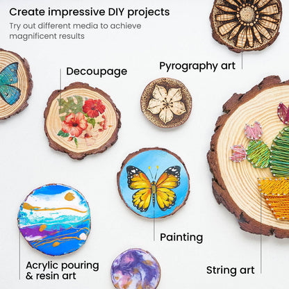Arteza® Medium Wood Slices Set, 25 pc.
