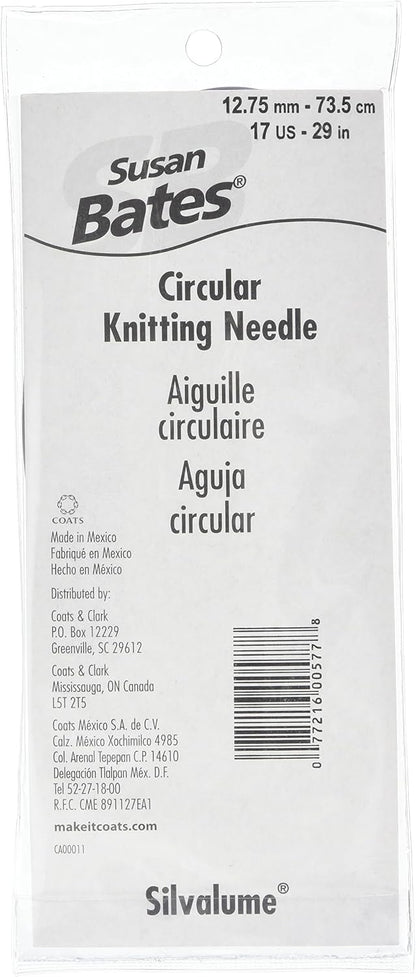 Susan Bates 29" Circular Knitting Needles 17 US / 12.75 mm