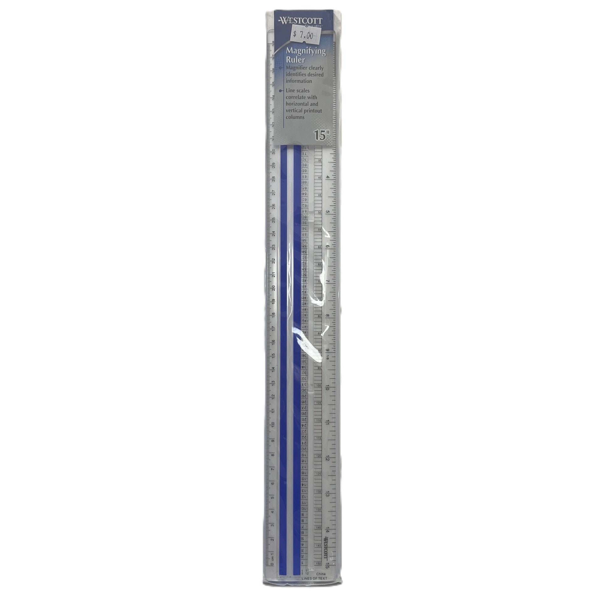 Westcott ruler in packaging on a white background