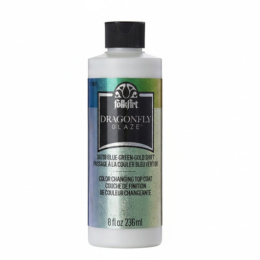 FolkArt Dragonfly Glaze 8oz Blue-Green-Gold Color Shifting Acrylic Paint