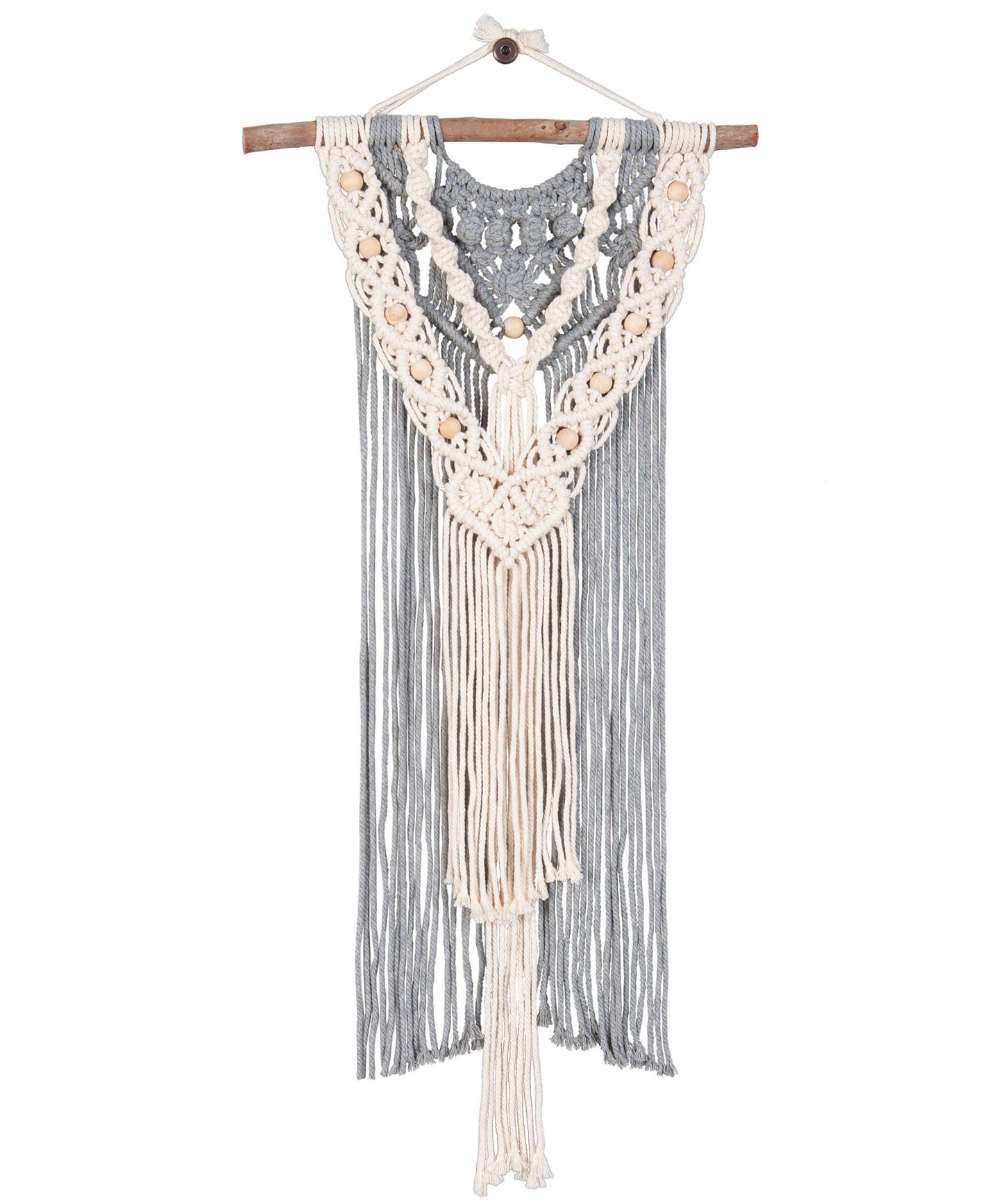 Make-ramé™ - Warm Grey Layered Two Tone Macrame Wall Hanging Kit