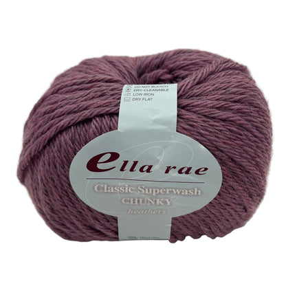Ball of Ella Rae yarn on a white background