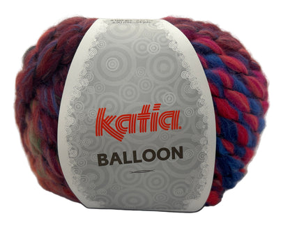 Ball of yarn with a Katia label on a white background