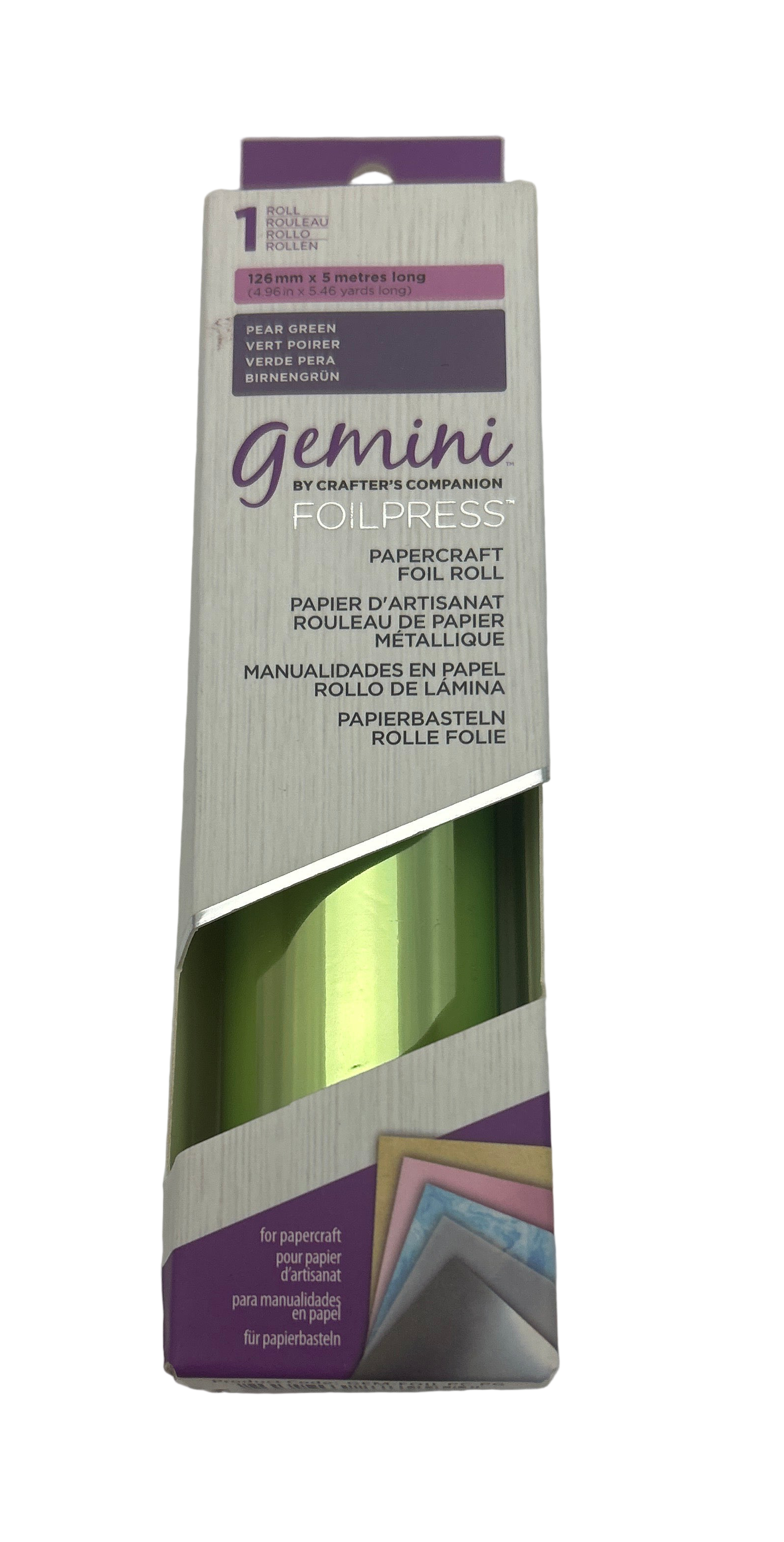 Box of Gemini foil paper on a gray background