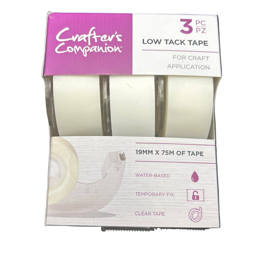 Packaged low tack tape with Crafter's Companion branding on a white background