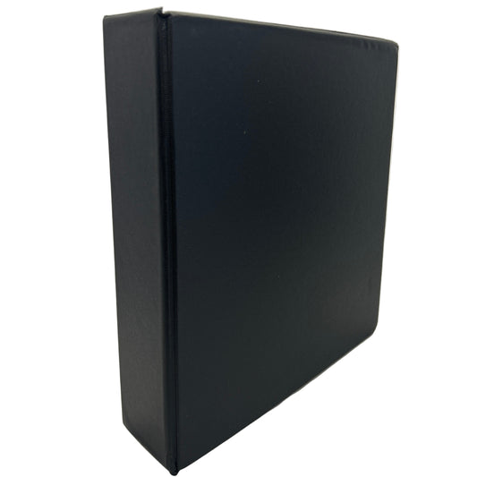 Black binder on a white background