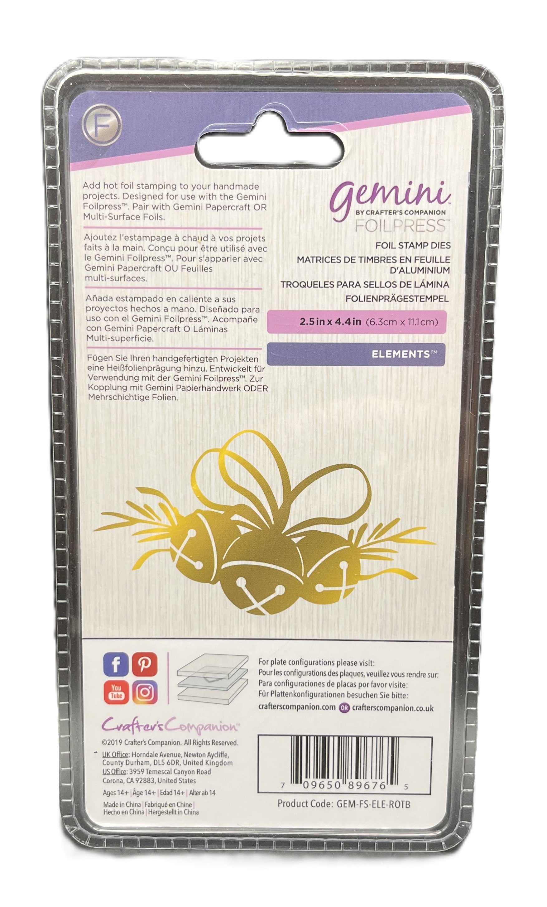 Package of Gemini stamp with bee design on a white background