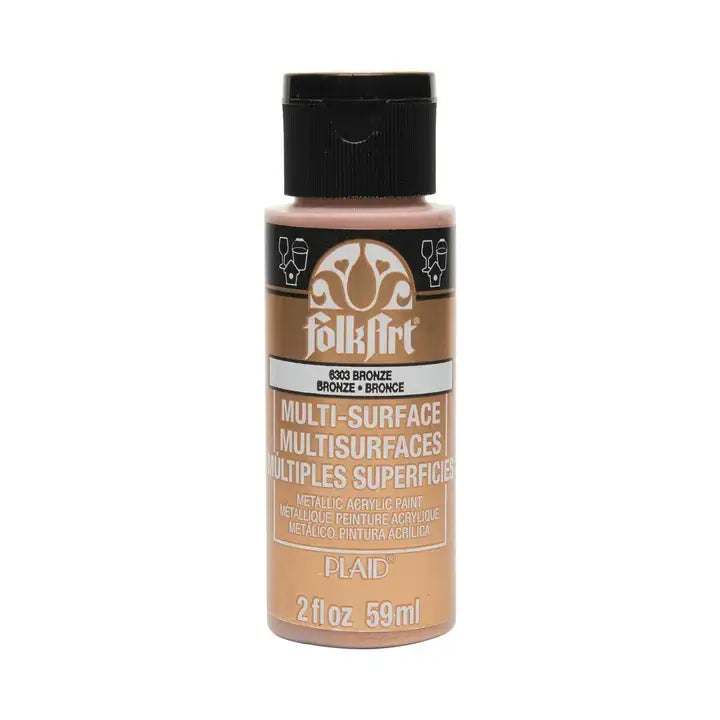 FolkArt Multi-Surface Metallic Paint 2oz - 6303 Bronze