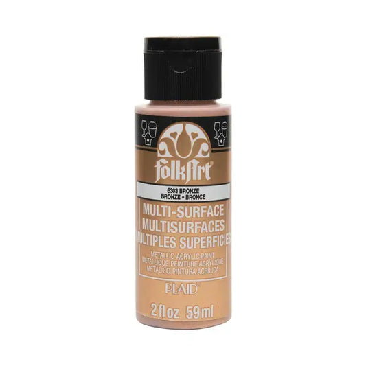FolkArt Multi-Surface Metallic Paint 2oz - 6303 Bronze
