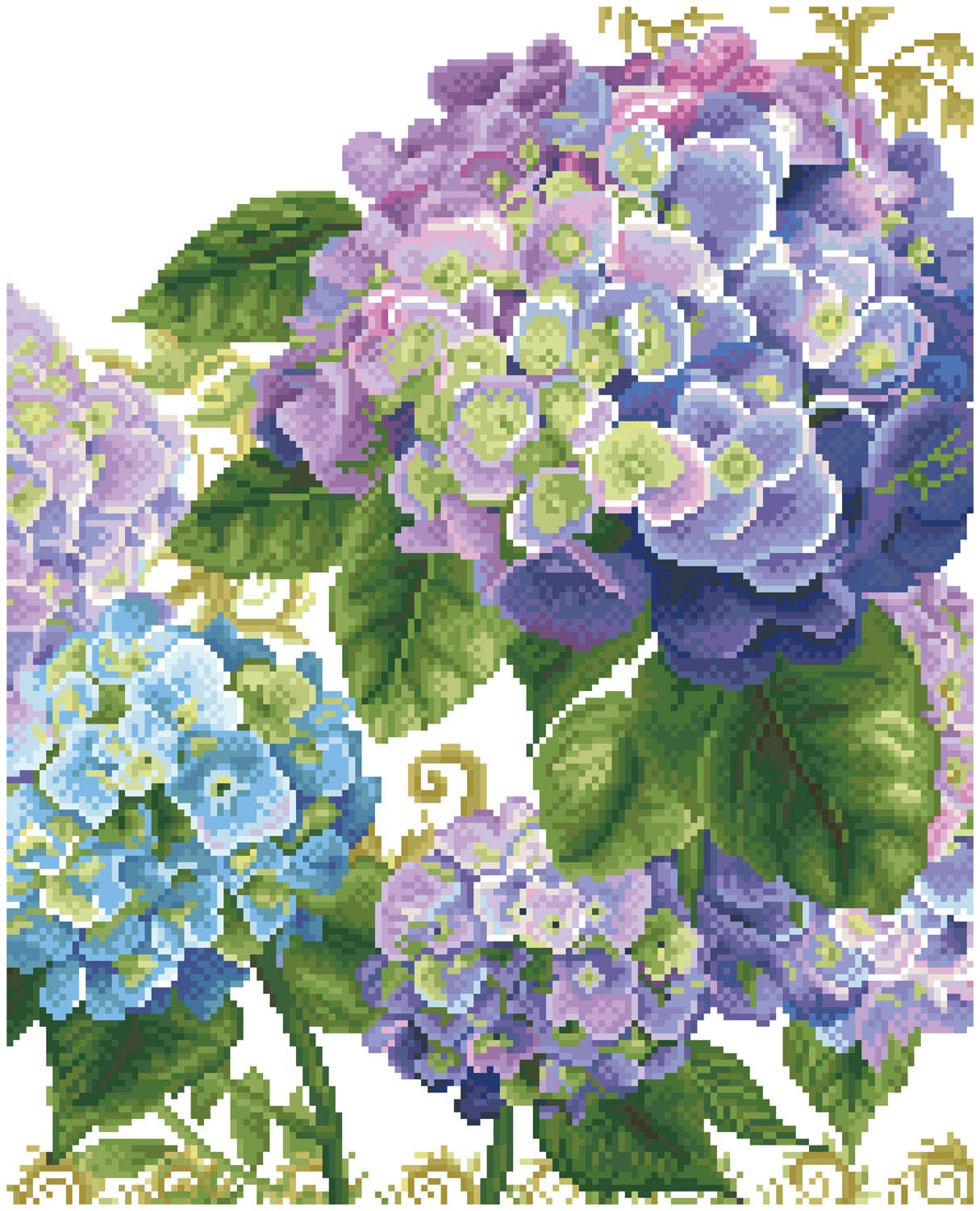 Hydrangea Garden - Diamond Dotz Art Kit - 16.5” x 20.5”