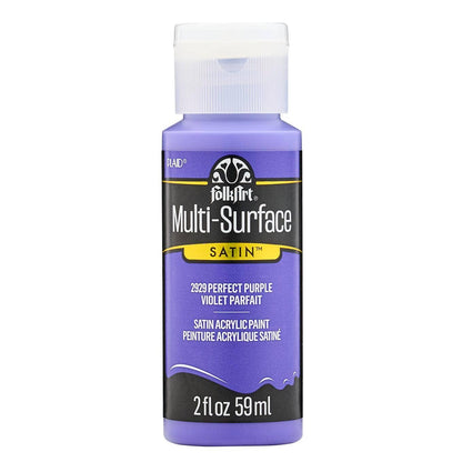 FolkArt Multi-Surface Satin Acrylic Paint 2 oz - 2929 Perfect Purple