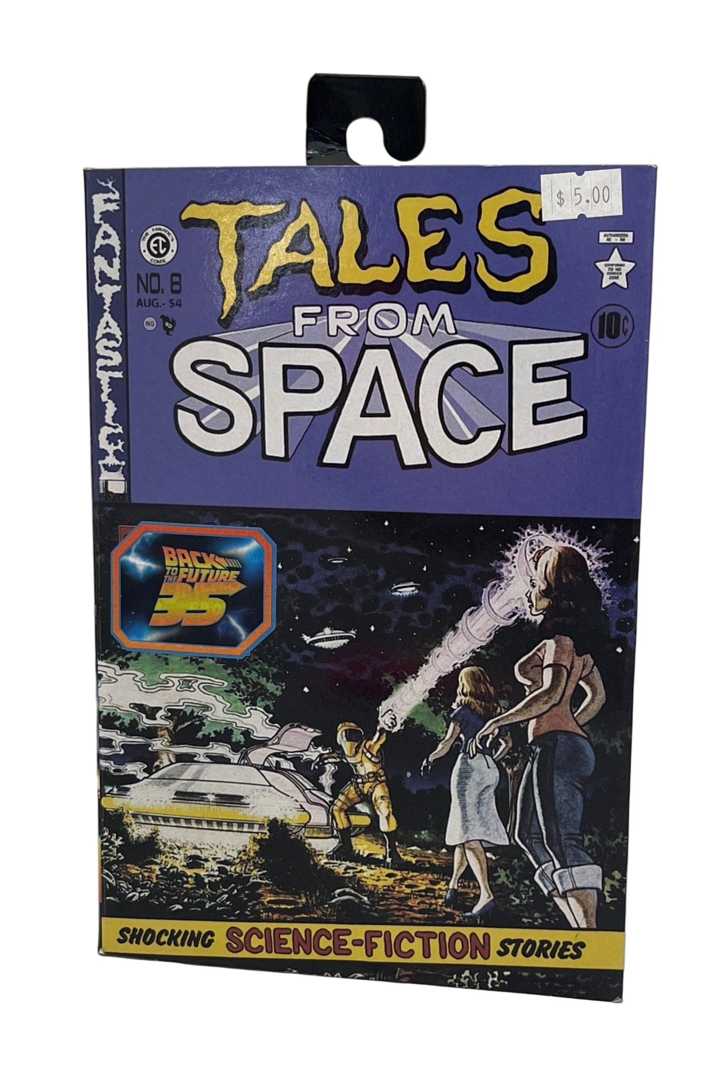 Packaged toy titled 'Tales from Space' with science fiction design elements.