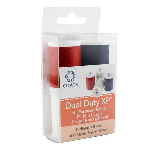 Coats & Clark Dual Duty XP All Purpose Sewing Thread - 4 Spools - Multi