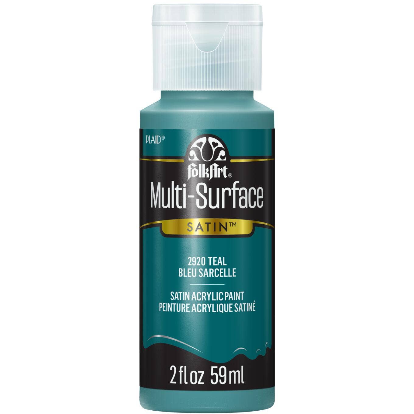 FolkArt Multi-Surface Satin Acrylic Paint 2 oz - 2920 Teal
