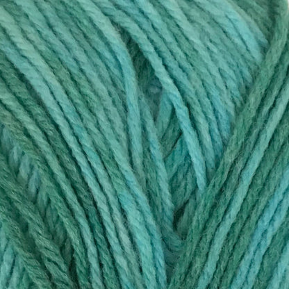 Close-up of teal yarn strands