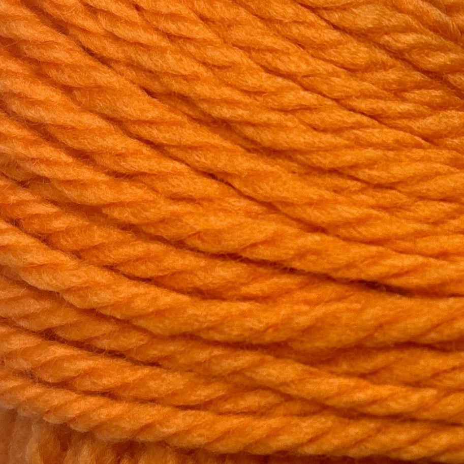 Close-up of bright orange yarn