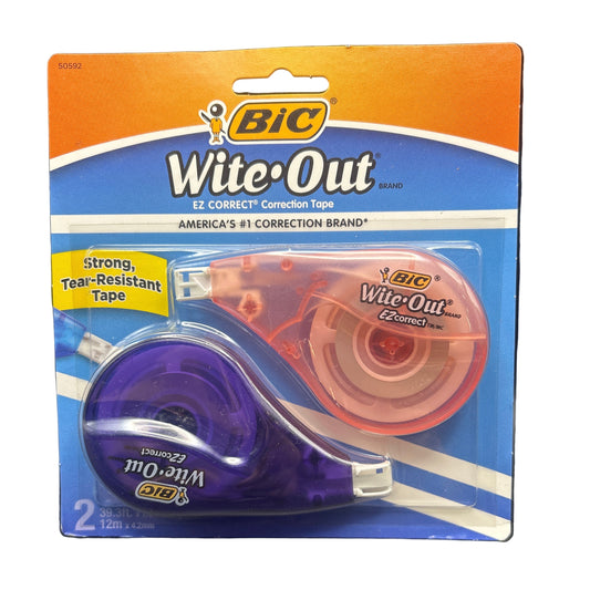 BIC Wite-Out correction tape package on a white background