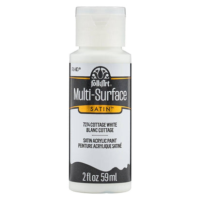 FolkArt Multi-Surface Satin Acrylic Paint 2 oz - 7274 Cottage White