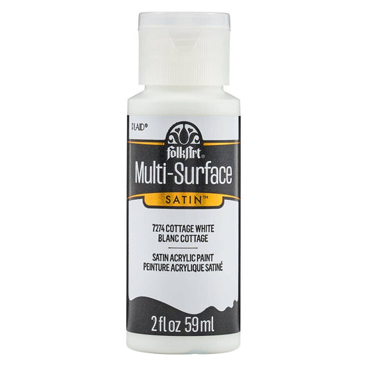 FolkArt Multi-Surface Satin Acrylic Paint 2 oz - 7274 Cottage White
