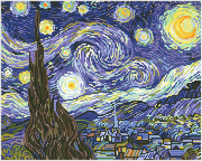 Diamond Dotz Art Kit - Starry Night (Van Gogh) - 16” x 20”