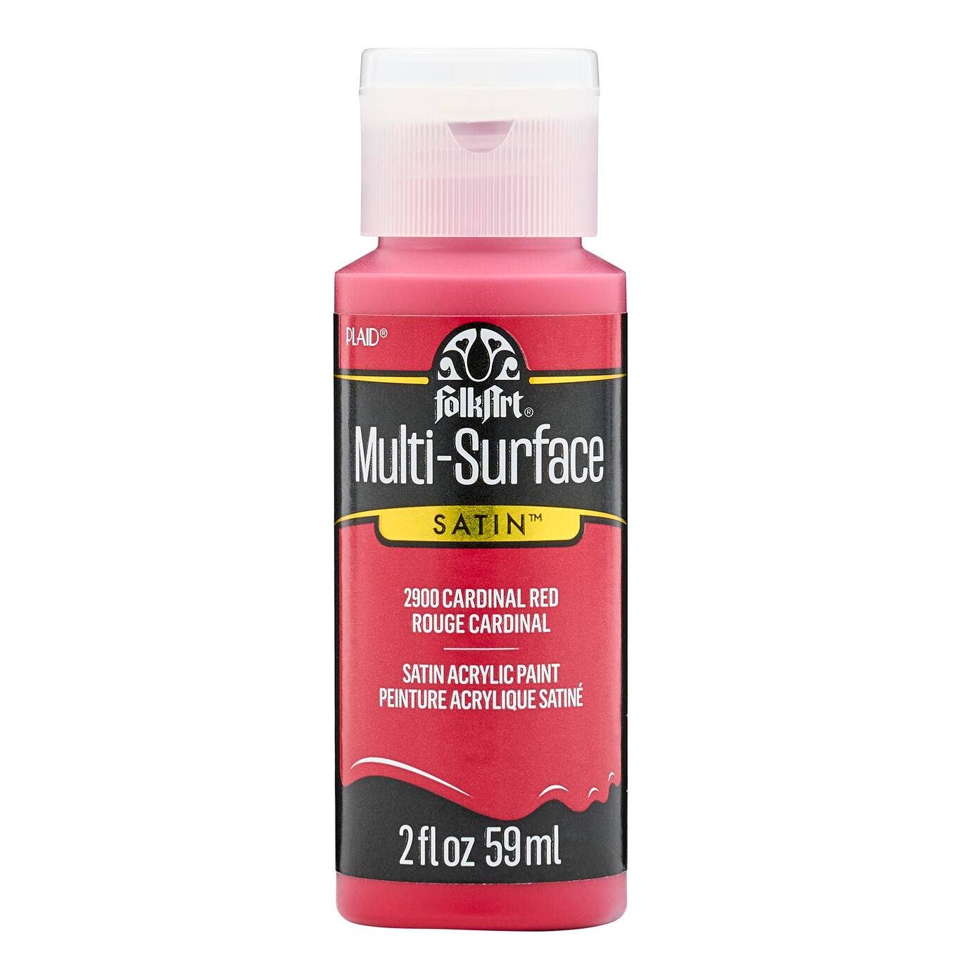 FolkArt Multi-Surface Satin Acrylic Paint 2 oz - 2900 Cardinal Red