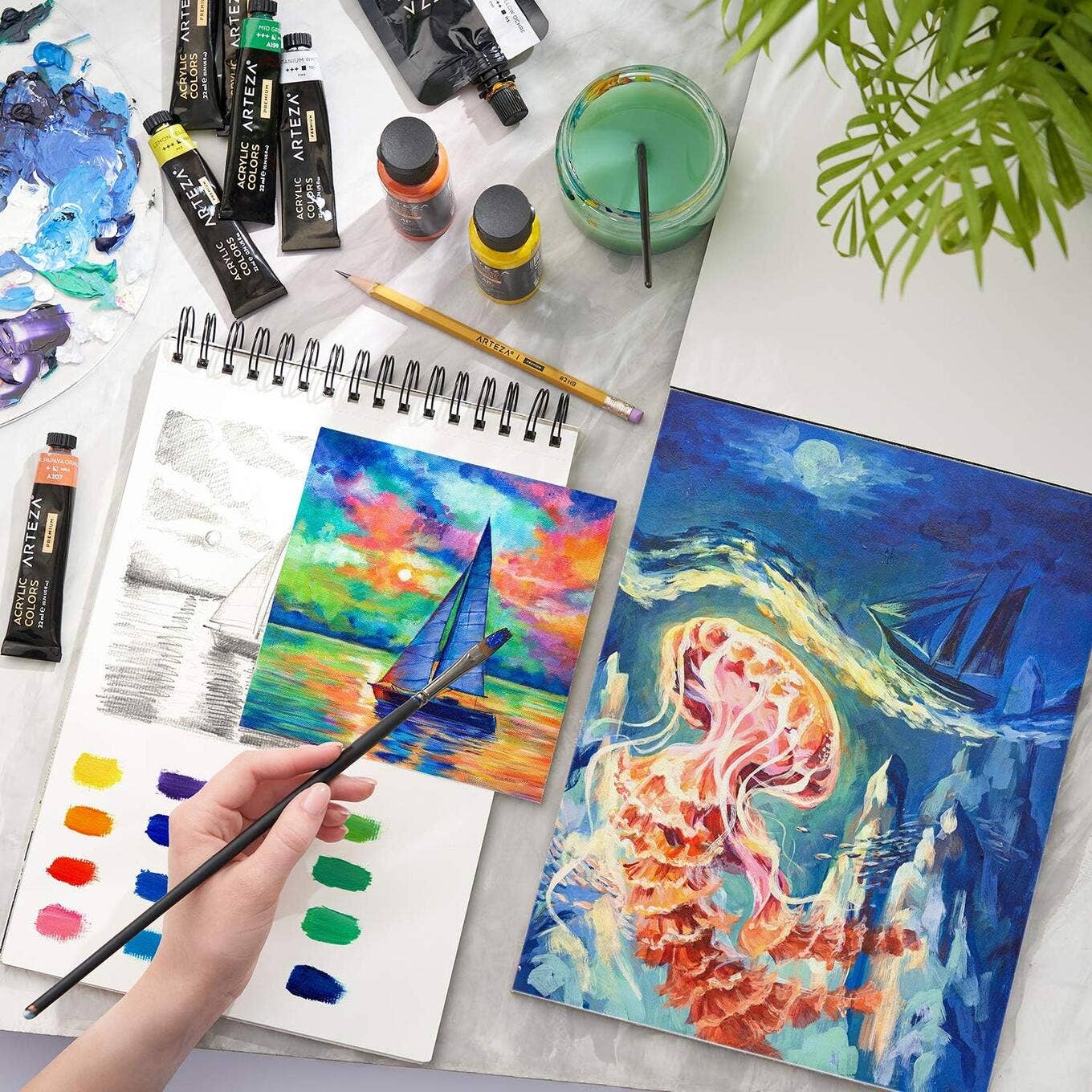 Arteza® Canvas Pad - 9" x 12", 10 Sheets