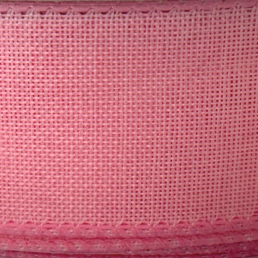 Light Pink Linen Look Solid - 1.5” x 50 yds - Wire Edged Premium Ribbon