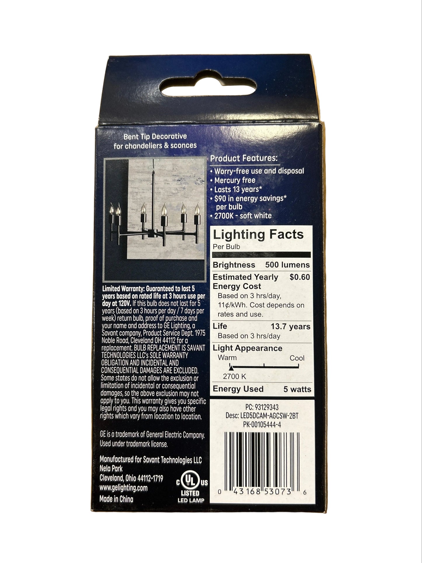 Ge LED Soft White 60W Medium Base - 2pk Light Bulbs