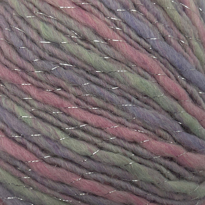 Close-up of multicolored yarn with metallic threads