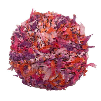 Multicolored fabric ball on a white background