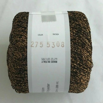 Ball of yarn with a label on a white background
